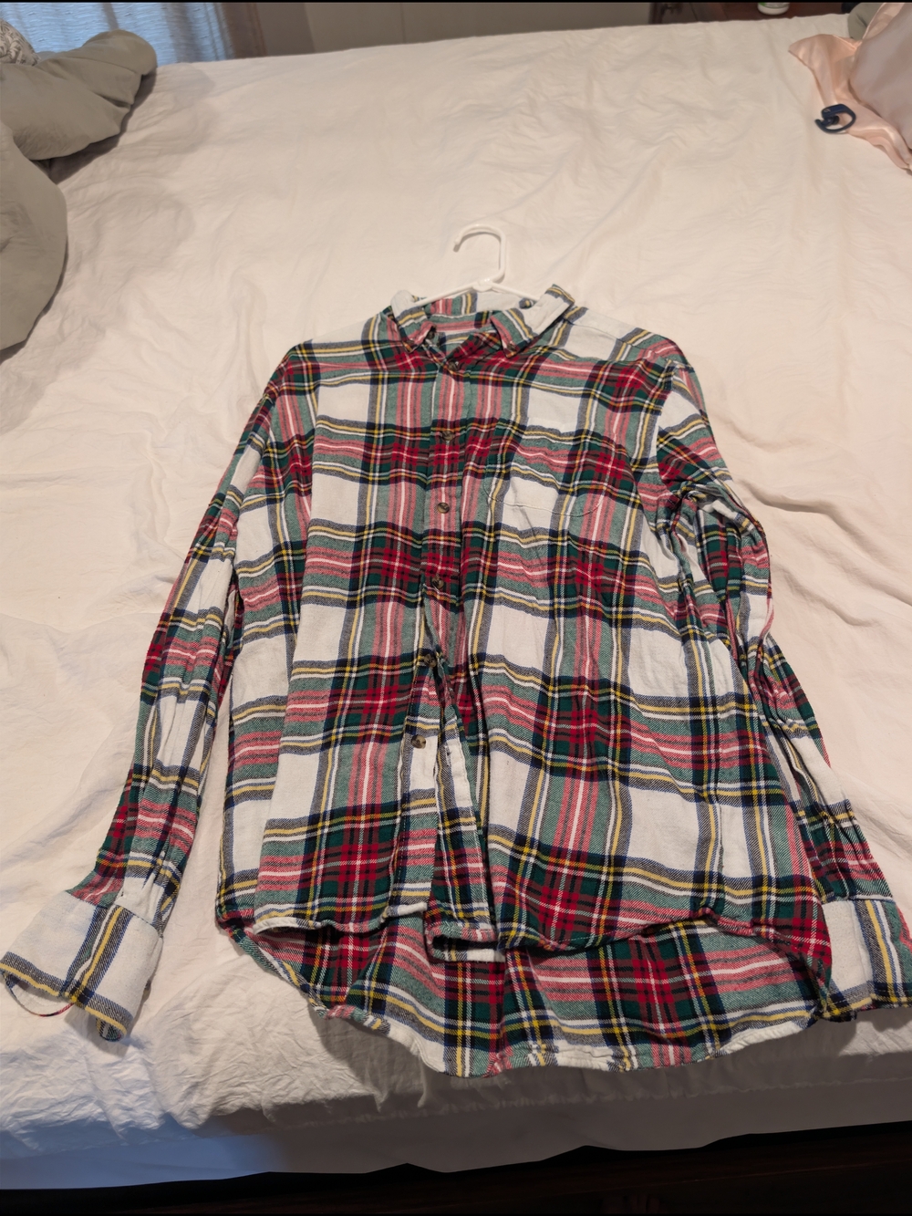 Saddlebred Red Green White Plaid Button-Down Shirt